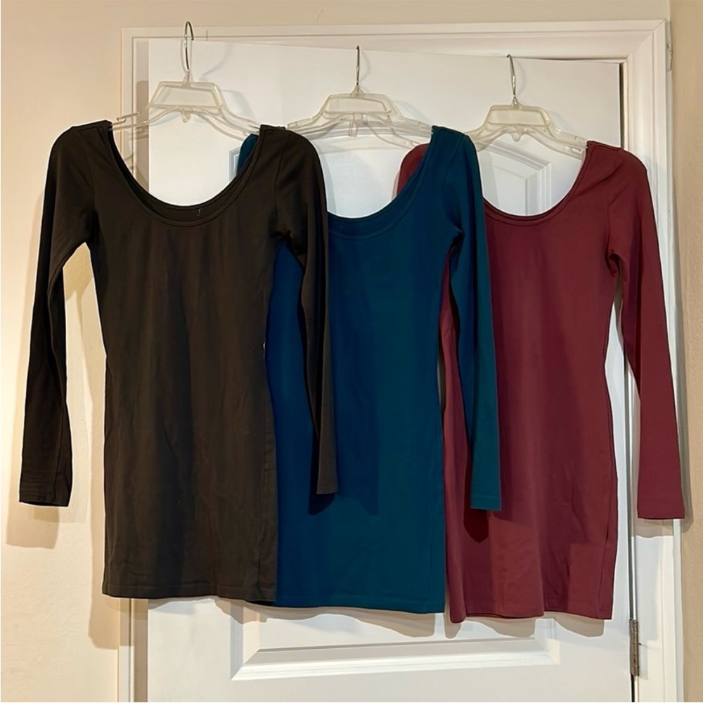 Bundle Bodycon Long Sleeve Mini Dresses Size XS/S Forever 21